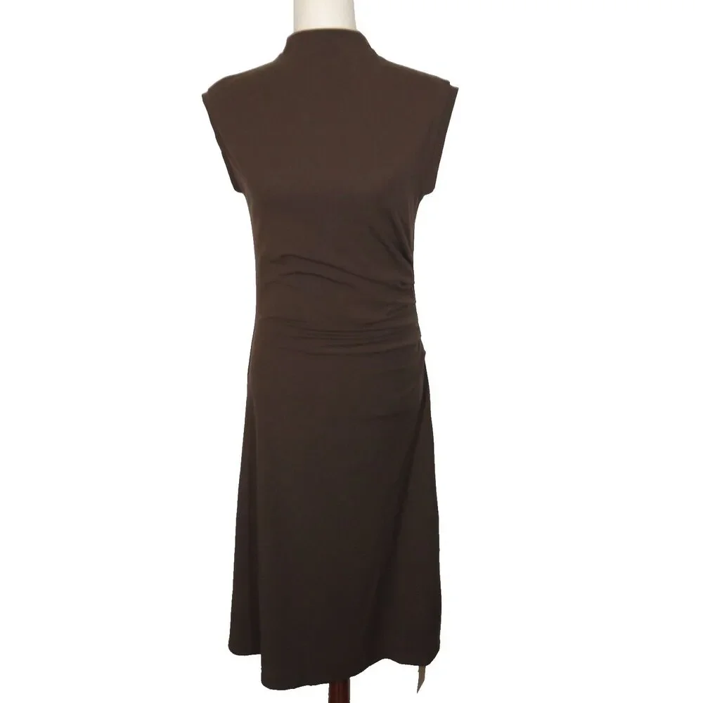 New With Tag OGL Chocolate Brown Sleeveless Midi Dress - Picture 11 of 14